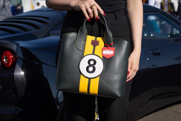 Vintage Lederhandtasche NO.8 Grün/Gelb