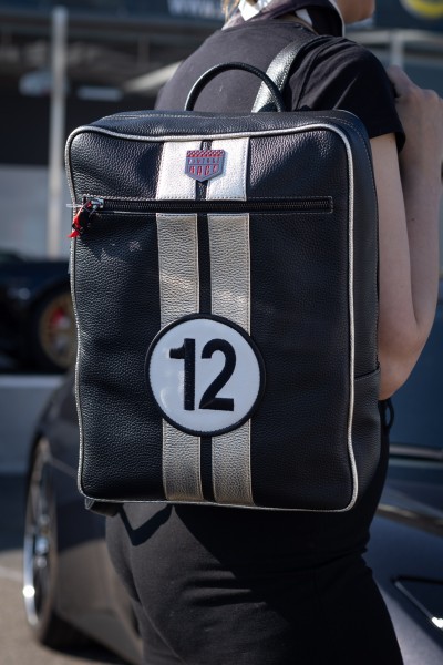 Vintage Lederrucksack NO.12 black&gold