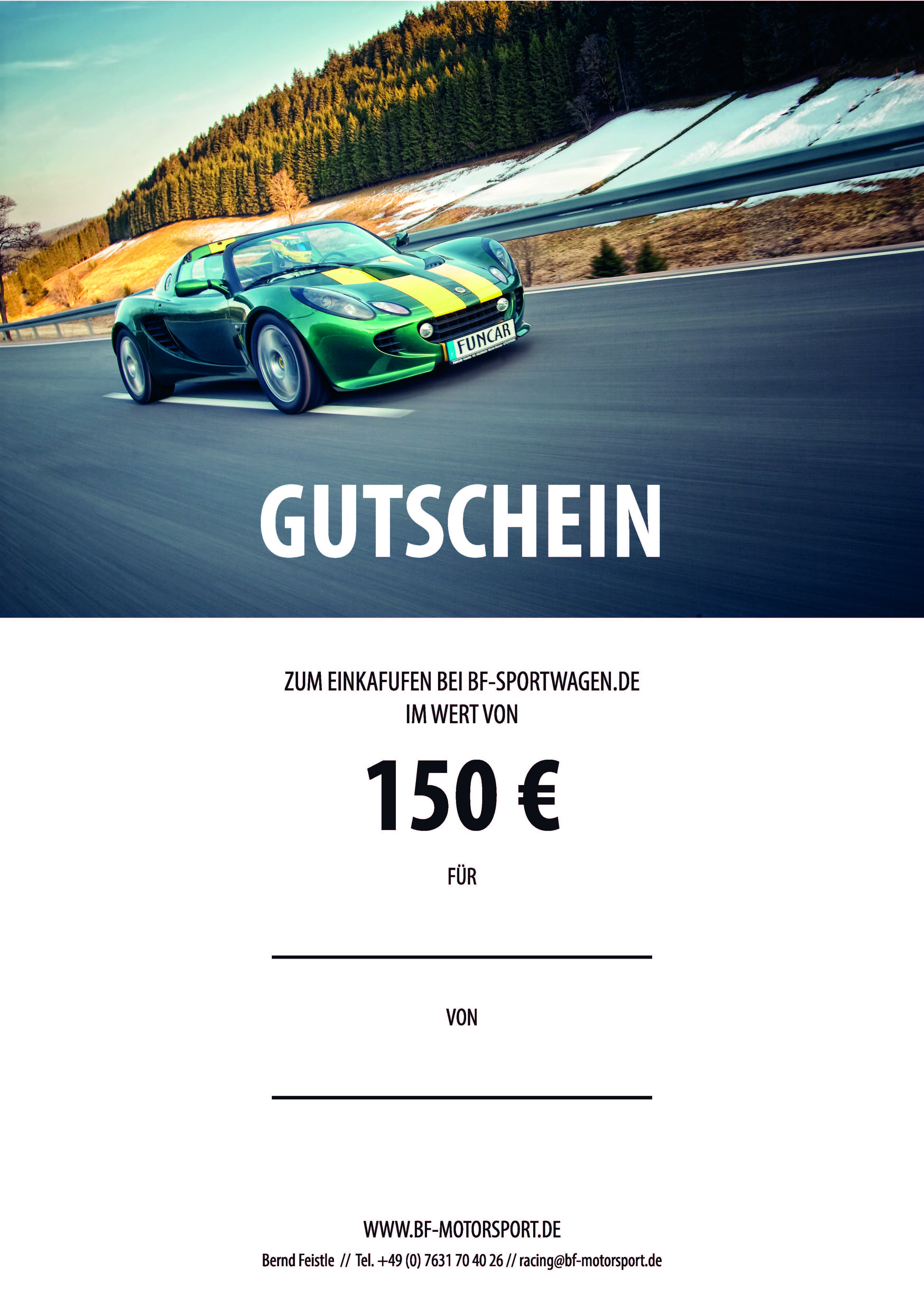 Gutschein | Motorsport Shop | Lotus Shop - Lotus Merchandise & Cars