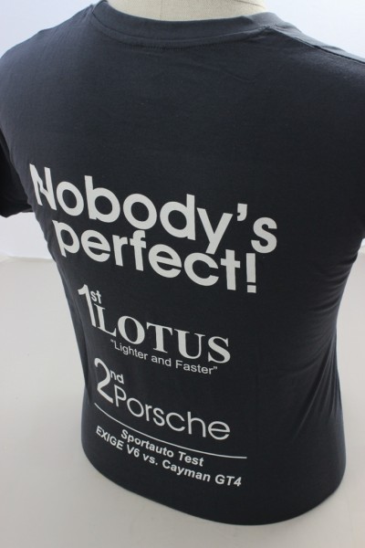 Lotus T-Shirt "Nobody is perfect"