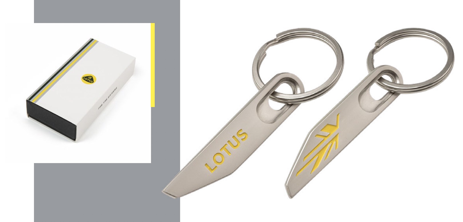 Abstract Flag Keyring metal Lotus Shop Lotus Merchandise & Cars